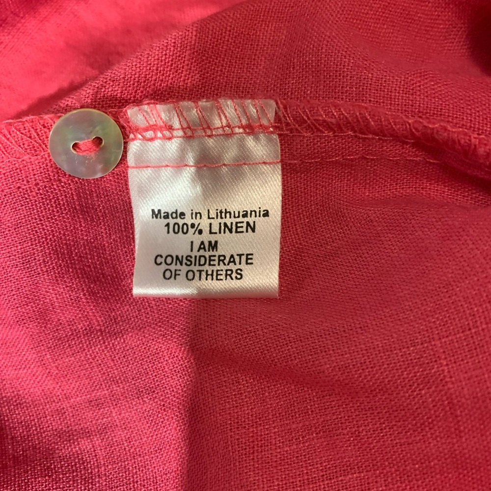 FLAX button down tunic linen shirt - Picture 5 of 9